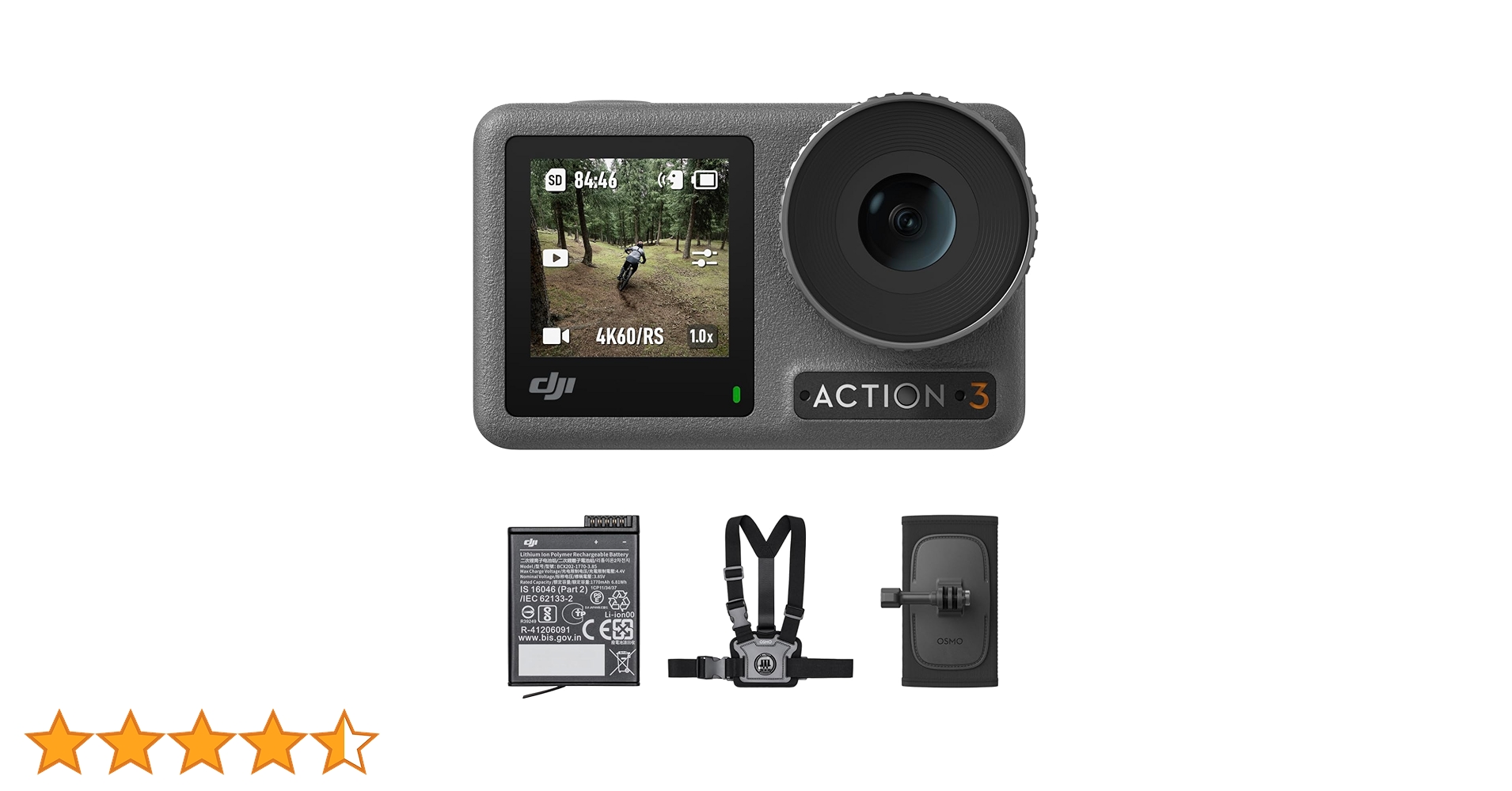 DJI Osmo Action 3 - Adventure-Ready 4K Camera with HorizonSteady